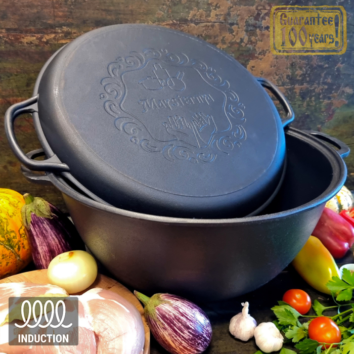 Set Ceaun din Fonta Maysternya V18CP – 18 L cu Capac Tigaie [3]