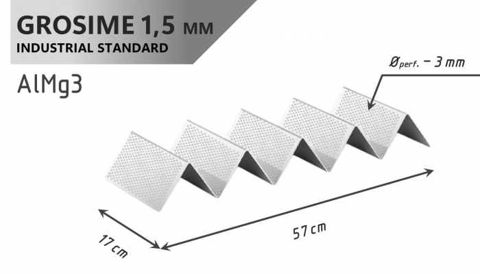 Suport Sandwich Soing, Aluminiu Perforat, 57 x 17 cm, 6-7 buc. [4]
