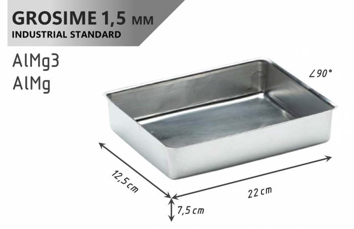 Tava Copt Paine Soing, Dreptunghiulara, Aluminiu 1,5 mm, 22 x 12,5 x 7,5 cm [4]