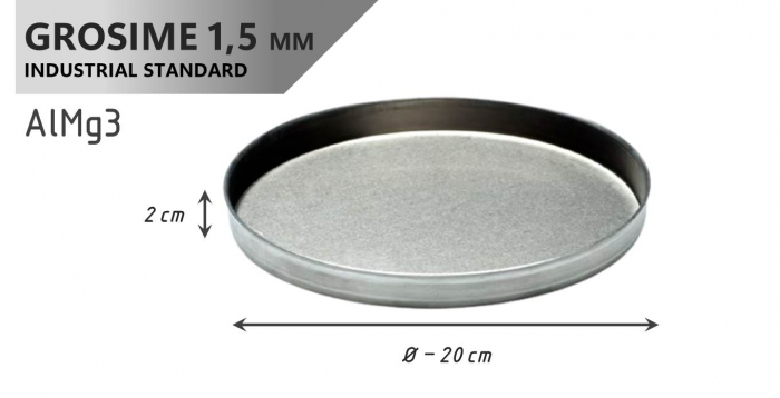 Tava Pizza Soing, Rotunda, Aluminiu 1,5 mm, 20 x 2 cm [4]
