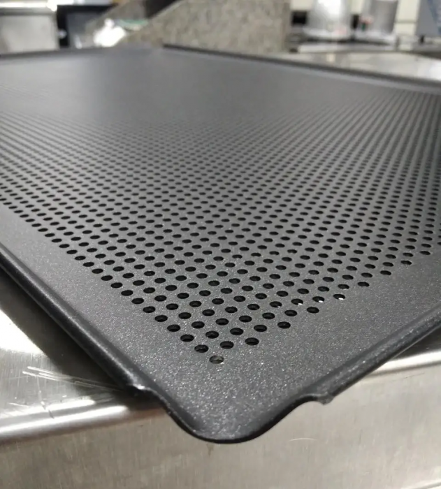 Tava Patiserie Perforata Soing, Antiaderenta, Dreptunghiulara, Aluminiu 1,5 mm, 60 x 40 cm, 4 laturi 45° [5]