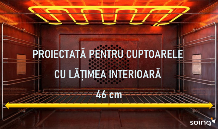 Tava Patiserie Perforata Soing, Dreptunghiulara, Aluminiu 2 mm, 45,5 x 30 cm, All around 45° [6]