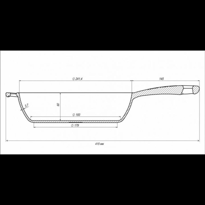 Tigaie Adanca cu Maner din Fonta Maysternya T202 – 24x6 cm [8]