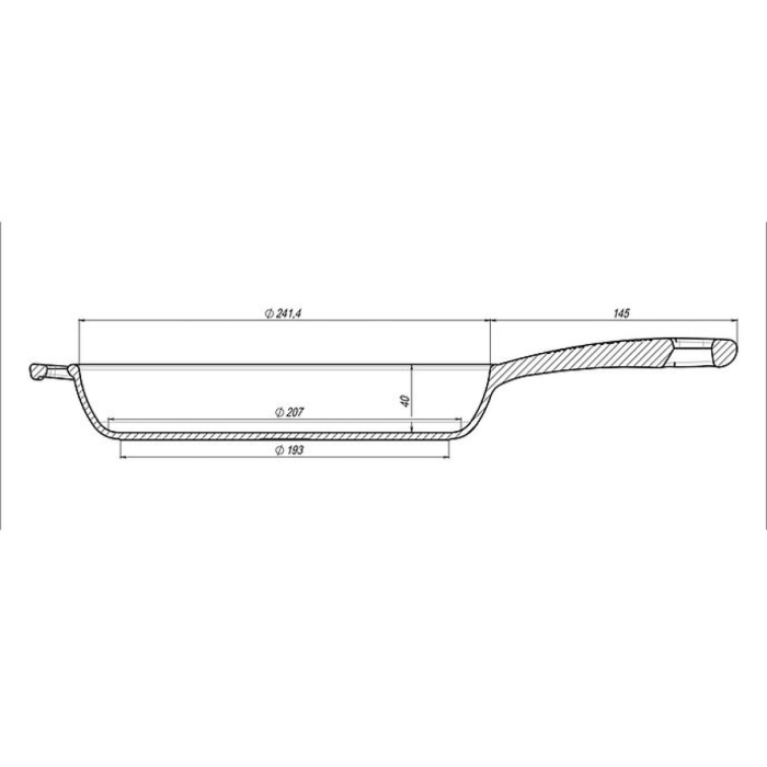 Tigaie cu Maner din Fonta Maysternya T2013 – 24x4 cm [8]