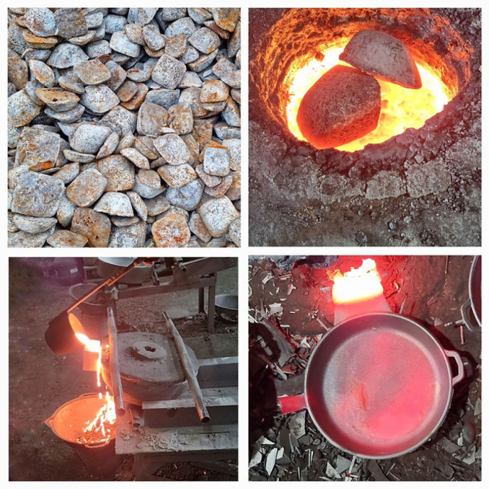 Tigaie din Fonta cu maner din lemn Maysternya T302 – 24x4 cm [9]