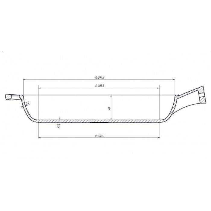 Tigaie din Fonta cu maner din lemn Maysternya T302 – 24x4 cm [7]