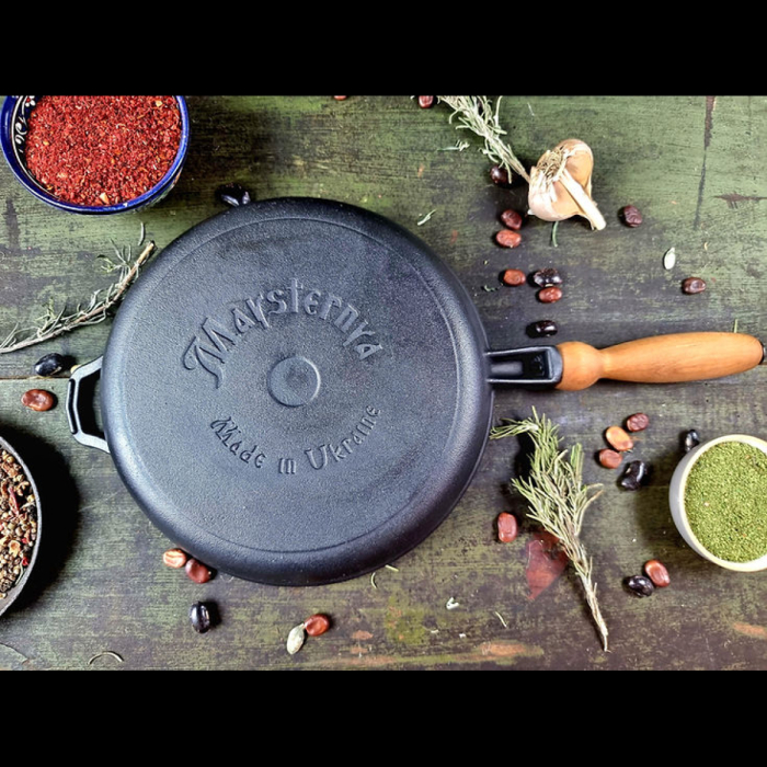 Tigaie din Fonta cu maner din lemn Maysternya T303 – 26x4 cm [4]