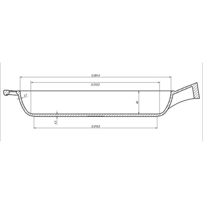 Tigaie din Fonta cu maner din lemn Maysternya T303 – 26x4 cm [7]