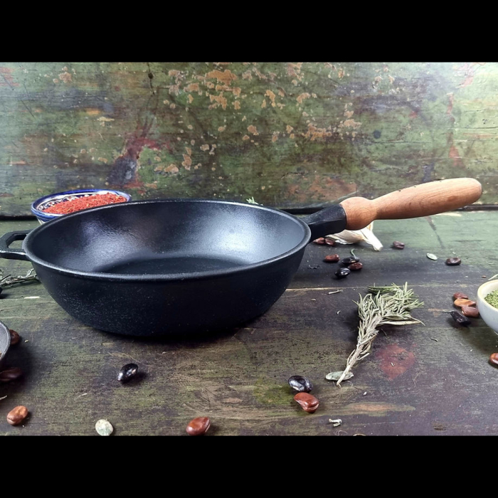 Tigaie din Fonta cu maner din lemn Maysternya T304 – 24x6 cm [3]