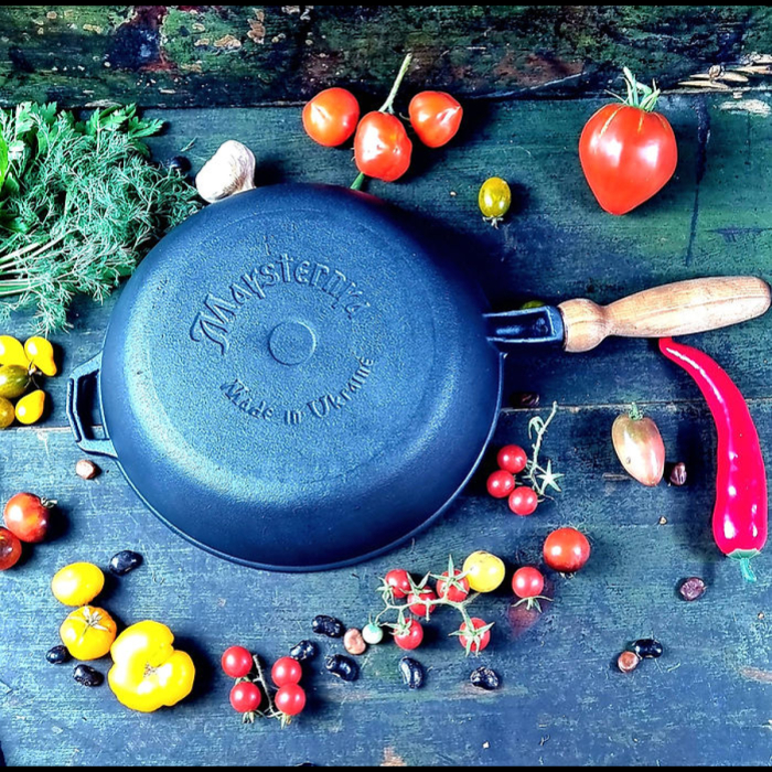 Tigaie din Fonta cu maner din lemn Maysternya T304 – 24x6 cm [4]