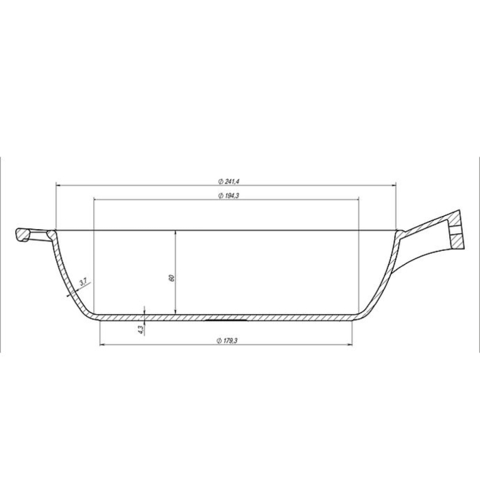 Tigaie din Fonta cu maner din lemn Maysternya T304 – 24x6 cm [7]