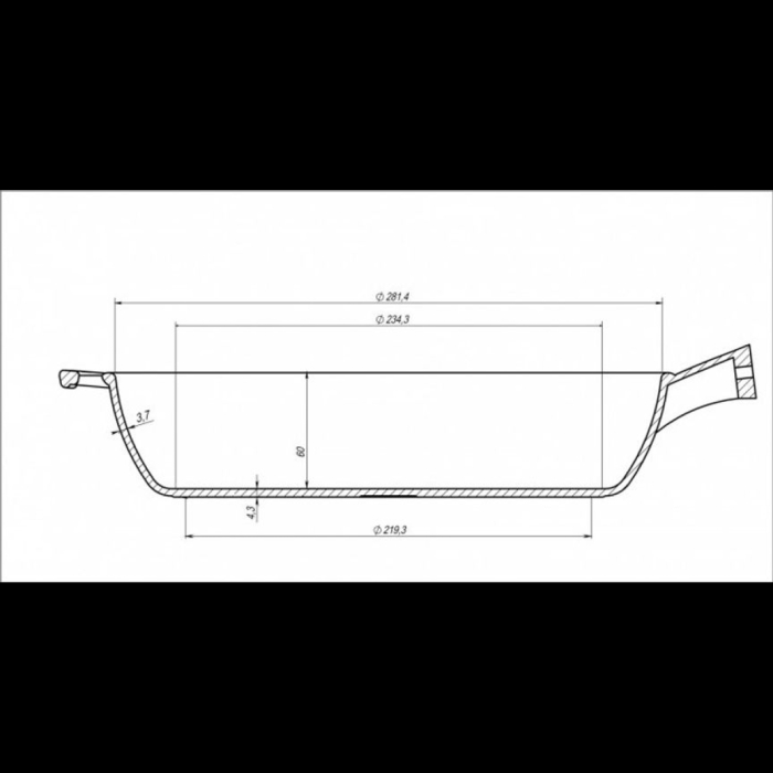 Tigaie Adanca din Fonta cu Maner din Lemn Maysternya T306 – 28x6 cm [7]