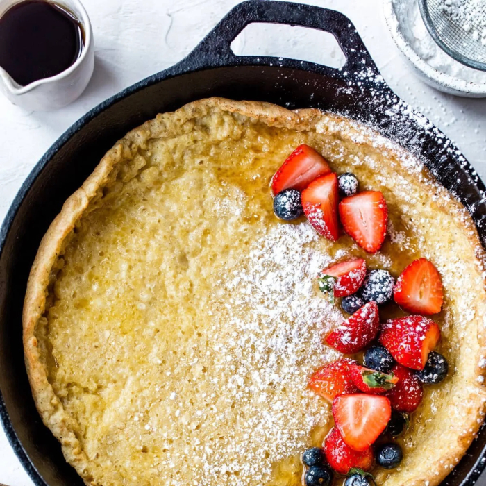 Tigaie din Fonta cu Maner din Lemn pentru Clatite Maysternya T301 – 24x2.5 cm [9]