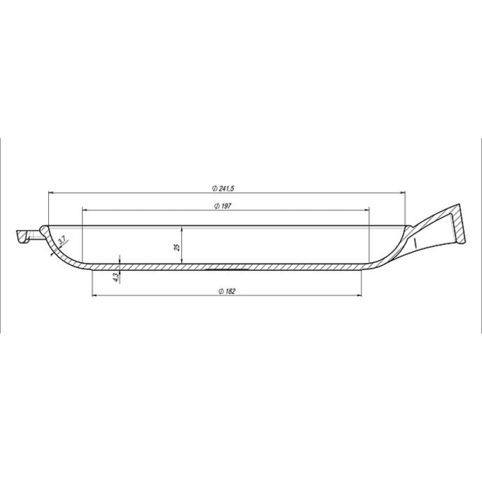 Tigaie din Fonta cu maner din lemn pentru Clatite Maysternya T301 – 24x2.5 cm [7]
