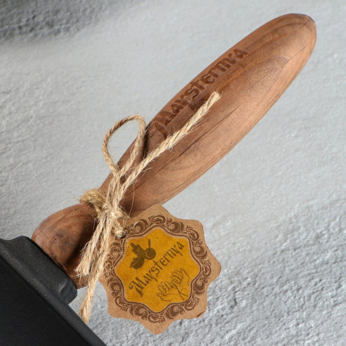 Tigaie Grill din Fonta cu Maner din Lemn Maysternya T307 – 28x28x4 cm [11]