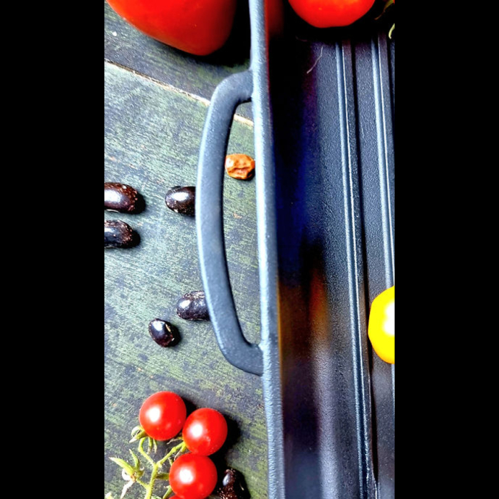 Tigaie Grill din Fonta cu Maner din Lemn Maysternya T307 – 28x28x4 cm [6]