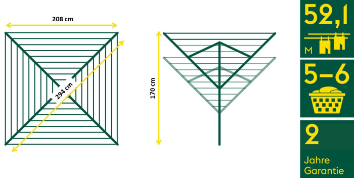 Uscator rufe rotativ Juwel Prima 600, 52,1 m [8]