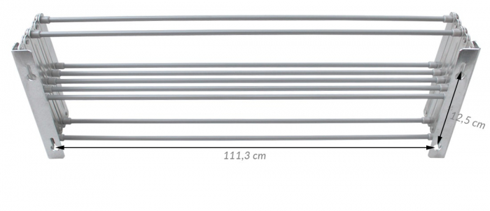 Uscator rufe Juwel Ruck Zuck 120, Montabil pe perete, Gri Metalizat [4]