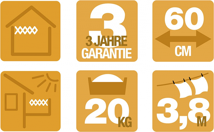 Uscator rufe Juwel Ruck Zuck 60, Montabil pe perete, Gri Metalizat [10]