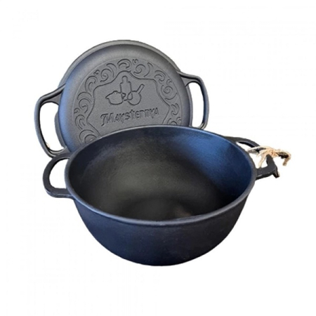 Gatit & Bucatarie - Set Ceaun din Fonta Maysternya T403CP – 5 L cu Capac Tigaie