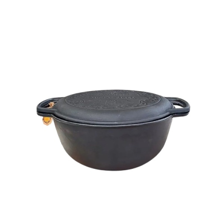 Gatit & Bucatarie - Set Ceaun din Fonta Maysternya V4CP – 4 L cu Capac Tigaie