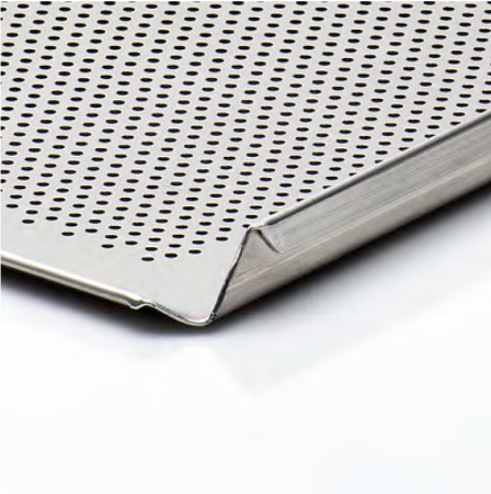 Tava Patiserie Perforata Soing, Dreptunghiulara, Aluminiu 1,5 mm, 60 x 40 cm, 3 laturi 90° [1]