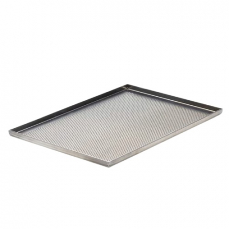 Tavi Copt - Tava Patiserie Perforata Soing, Dreptunghiulara, Aluminiu 1,5 mm, 60 x 40 x 2 cm, 4 laturi 90°
