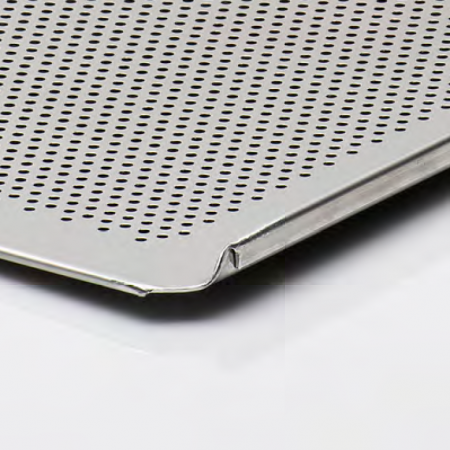 Tava Patiserie Perforata Soing, Dreptunghiulara, Aluminiu 1,5 mm, 60 x 40 cm, 2 laturi 90° [1]