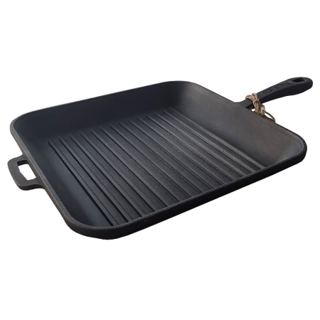 Tigai din Fonta - Tigaie Grill cu Maner din Fonta Maysternya – 28x28x4 cm