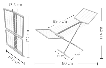 Uscator rufe Juwel FashionDry Gri, 18 m [10]