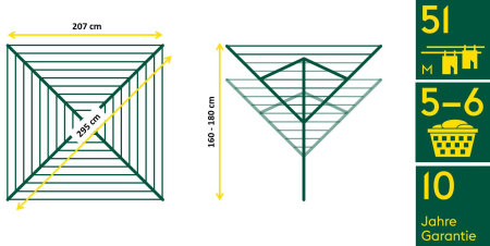 Uscator rufe rotativ Juwel NovaPlus Evolution Lift, 51 m [15]