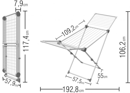 Uscator rufe Juwel SuperDry Maxi Gri, 20 m [5]