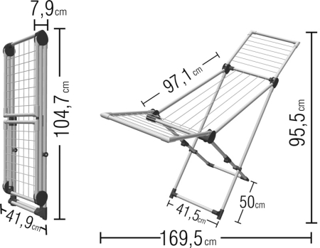 Uscator rufe Juwel SuperDry Mini Gri, 12 m [3]