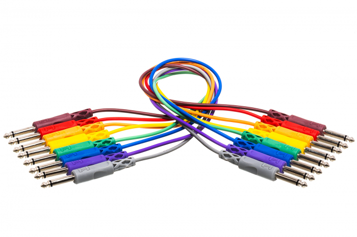Hosa CPP-845 - Set 8 Cabluri Patch Jack 6.35mm Tata Mono - 0.45m [1]