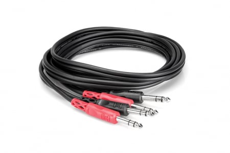 Hosa CSS 204 - Set 2 Cabluri Balansat Jack 6.35mm Tata Stereo la Jack 6.35mm Tata Stereo - 4m [1]