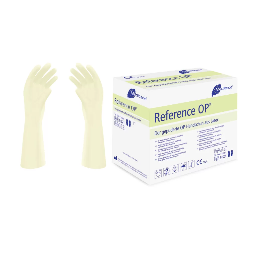 Manusi chirurgicale pudrate REFERENCE OP din latex- steril  pereche - marime 7.5 [2]