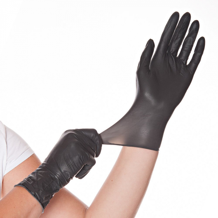 Manusi consult DIABLO-diverse marimi-latex, fara pudra-negre-24 cm-100 buc [4]