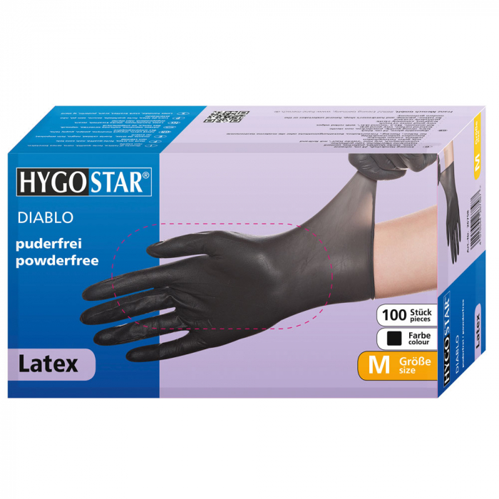 Manusi consult DIABLO-diverse marimi-latex, fara pudra-negre-24 cm-100 buc [2]