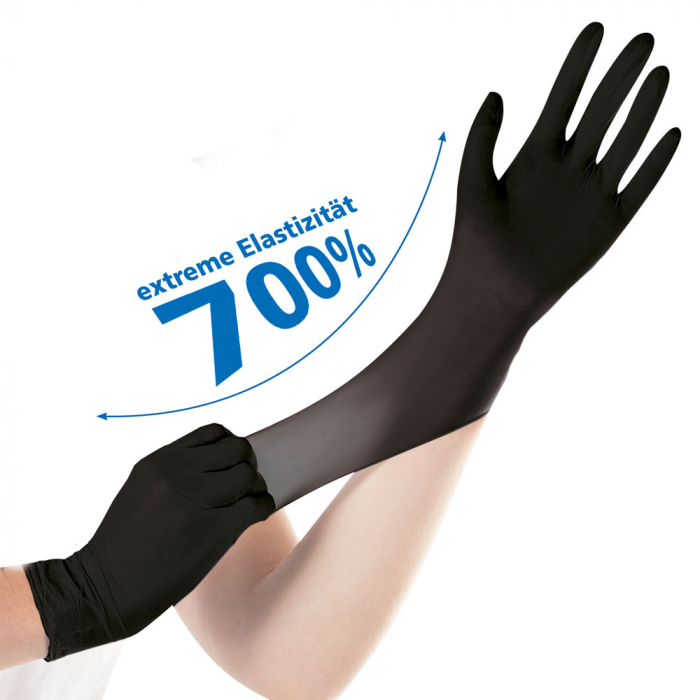 Manusi examinare SAFE SUPER STRETCH  - nitril  fara pudra - elasticitate 700% -albastru  100 buc [5]