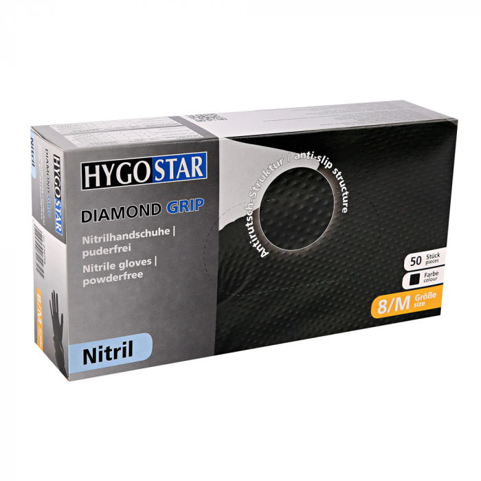 Manusi unica folosinta POWER GRIP - nitril  fara pudra - anti-alunecare  cu grip - 50 buc [2]