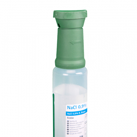 PRIM AJUTOR - Apa sterila EYECARE pentru curatarea ochilor 500 ml - NaCl 0.9% - cu cap de spalare