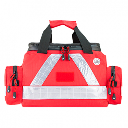 PRIM AJUTOR - Geanta urgente MULTI RED impermeabila - 45x24x20 cm - culoare rosu - 2 buzunare laterale