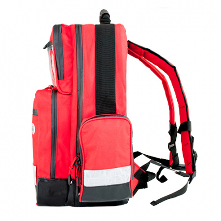 Rucsac medic pentru ambulanta PRO RED din TeflonSHIELD - impermeabil - 48x40x20 cm - cu fermoar si 5 module [1]