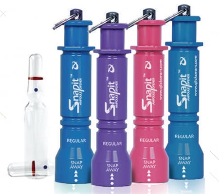 Sistem deschidere fiole - Qlicksmart SnapIt Lite Regular - culoare albastru [2]