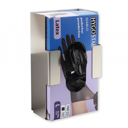 PRIM AJUTOR - Suport din INOX pentru 1 cutie de manusi  - 21.5x12.5x7.5 cm