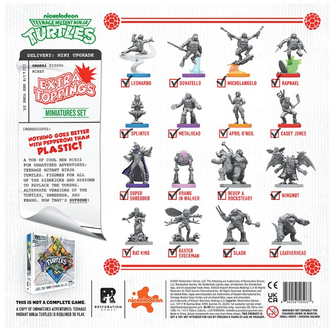 Unmatched Adventures: TMNT – Extra Toppings Miniatures Pack [4]