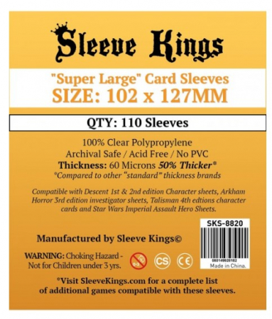Accesorii - Card Sleeves: Sleeve Kings 102x127mm - 110 bucati