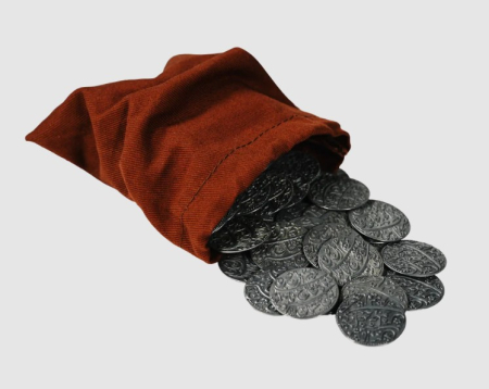 Accesorii - Pax Pamir: Second Edition - Metal Coins & Cloth Bag
