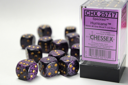 Accesorii - Set Zaruri Chessex Hurricane Speckled 16mm d6