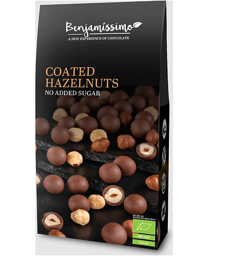 Alune de padure invelite in ciocolata cu praline, bio, 60g, Benjamissimo                             [1]